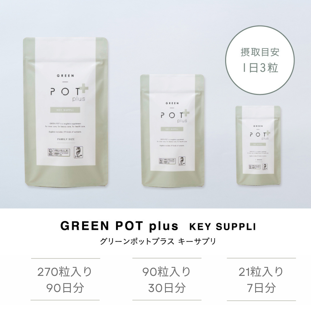 【新品・未開封】グリーンポットplus　キーサプリ　90粒 2パック046g食塩相当量